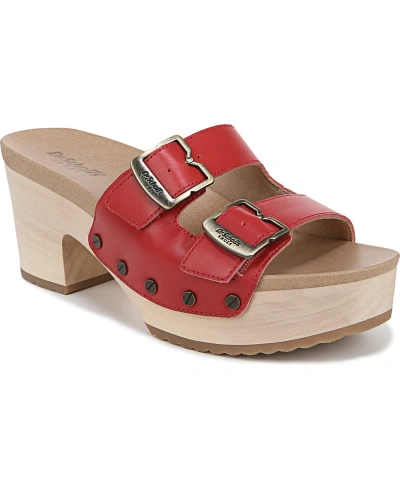 Dr. Scholl's Women's Original-vibe Slide Sandals In Heritage Red Leather