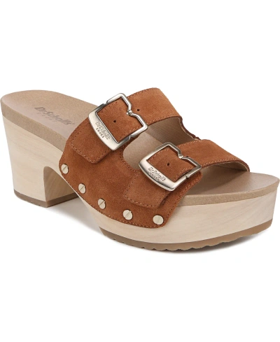 Dr. Scholl's Women's Original-vibe Slide Sandals In Honey Brown Suede