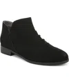 Dr. Scholl's Women's Rae Zip Shooties In Black Microfiber