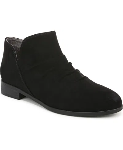 Dr. Scholl's Women's Rae Zip Shooties In Black Microfiber