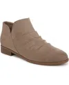 Dr. Scholl's Women's Rae Zip Shooties In Mocha Taupe Microfiber