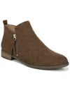Dr. Scholl's Dr. Scholls Rate Zip Bootie In Chocolate Brown Microfiber Perforated