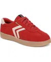 Dr. Scholl's Women's X Milk Bar Rebel Sport Low Profile Lace Up Sneakers In Red,white Suede,leather