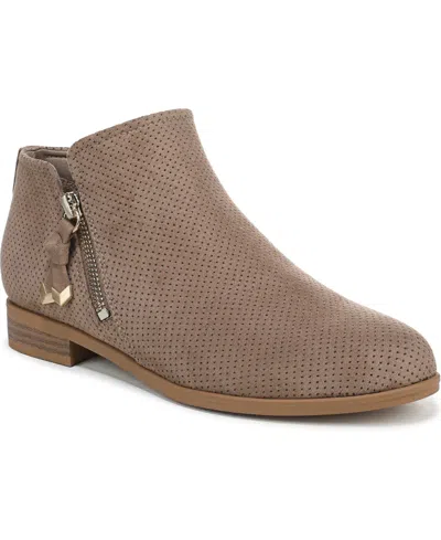 Dr. Scholl's Women's Reverie Block Heel Zip Short Boots In Neutral