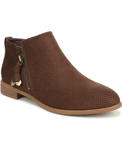 Dr. Scholl's Women's Reverie Block Heel Zip Short Boots In Brown