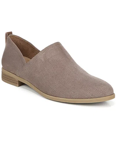 Dr. Scholl's Women's Ruler Slip-on Shooties In Taupe Grey Microfiber