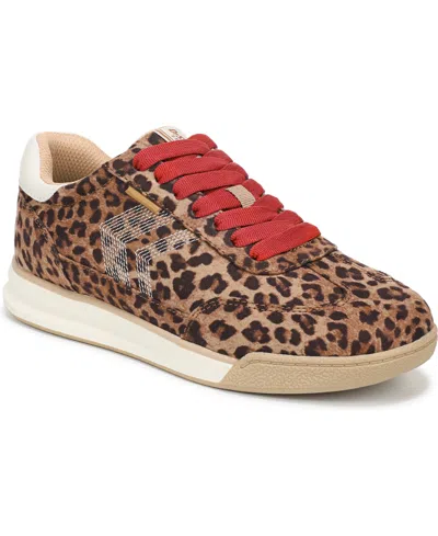Dr. Scholl's Women's Throwback Retro Lace-up Sneakers In Animal Print