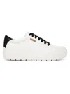 Dr. Scholl's Women's Time Off Max Low Top Platform Sneakers In White Black