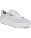 Dr. Scholl's Women's Time Off Go Closed Round Toe Lace Up Platform Sneakers In Powder Blue Microfiber