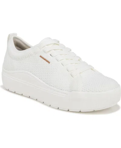 DR. SCHOLL'S WOMEN'S TIME OFF KNIT LACE UP PLATFORM SNEAKERS