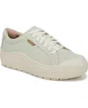 Dr. Scholl's Women's Time Off Lace Up Platform Sneakers In Aloe Green Canvas