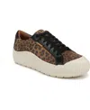 Dr. Scholl's Women's Time Off Lace Up Platform Sneakers In Animal Print