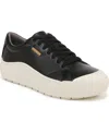 Dr. Scholl's Time Off Womens Padded Insole Low Top Athletic And Training Shoes In Black,off White Faux Leather