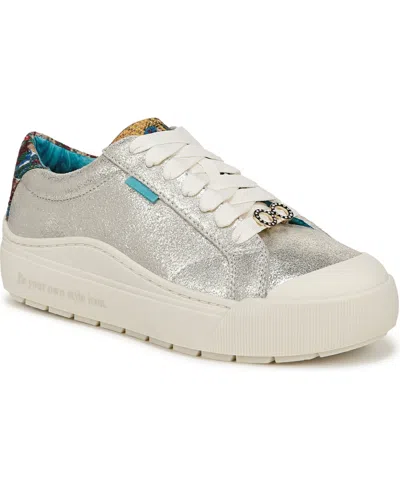 Dr. Scholl's Women's Time Off Platform Sneakers In Champagne Leather