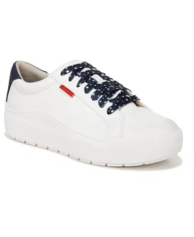 Dr. Scholl's Women's Time Off Platform Sneakers In White Multi Faux Leather