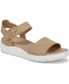 Dr. Scholl's Women's Time Off Sky Sport Wedge Sandals In Cuban Sand Faux Leather