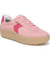 Dr. Scholl's Women's Time Off Win Lace Up Platform Sneakers In Pink Lemonade Microfiber