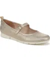 Dr. Scholl's Women's Timeless Jane Closed Round Toe Mary Jane Flats In Gold Faux Leather