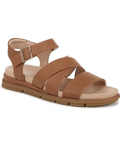 Dr. Scholl's Women's Timeless Life Open Round Toe Strappy Sandals In Brown
