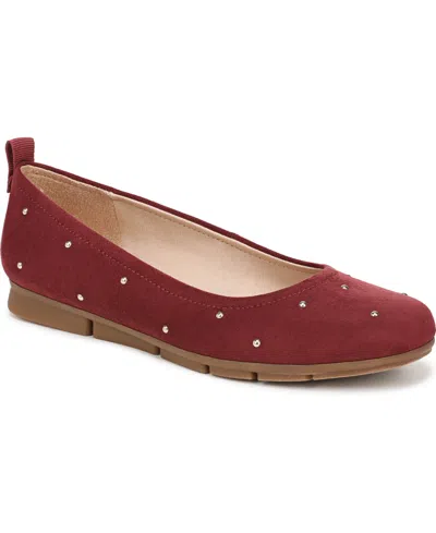 Dr. Scholl's Women's Timeless Square Toe Ballerina Flats In Red