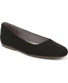 Dr. Scholl's Wexley Flat In Black,black Microfiber