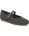 Dr. Scholl's Women's Wexley Mary Jane Ballet Flats In Charcoal Fabric