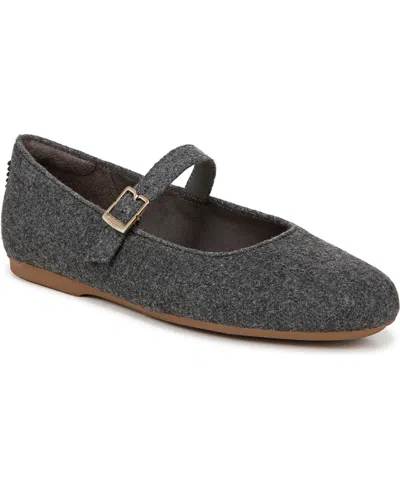 Dr. Scholl's Women's Wexley Mary Jane Ballet Flats In Charcoal Fabric
