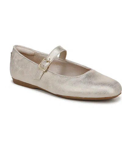 Dr. Scholl's Women's Wexley Mary Jane Ballet Flats In Ivory Beige Faux Leather