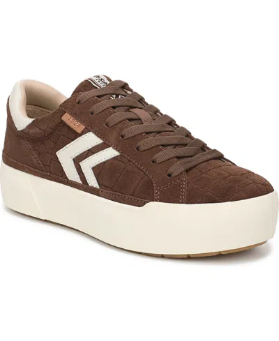 Dr. Scholl's Young And Free Leather Sneaker In Brown