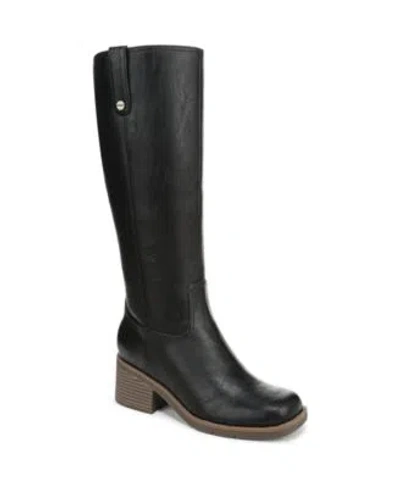 Dr. Scholl's Dr. Scholls Womens Joplin Block Heel Riding Tall Boots Regular Wide Calf In Black