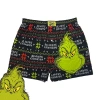 Dr. Seuss Mens Grinch Boxers Ms25bx223 In Black