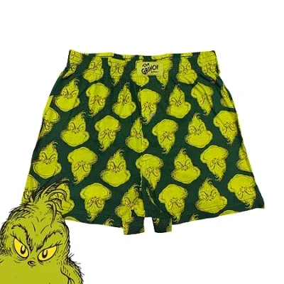 Dr. Seuss Mens Grinch Boxers Ms25bx224 In Green