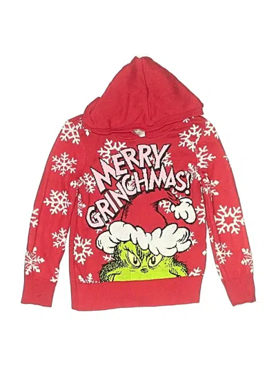 Pre-owned Dr. Seuss Kids' Pullover Hoodie In Red