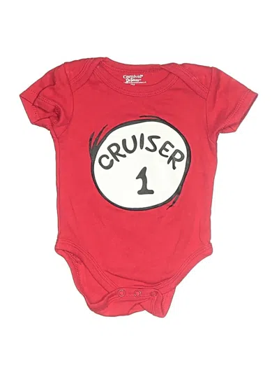 Pre-owned Dr. Seuss Babies' Short Sleeve Onesie In Red