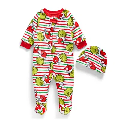 Dr. Seuss Kids' Unisex Grinch Long Sleeve Pajama Set In Multi