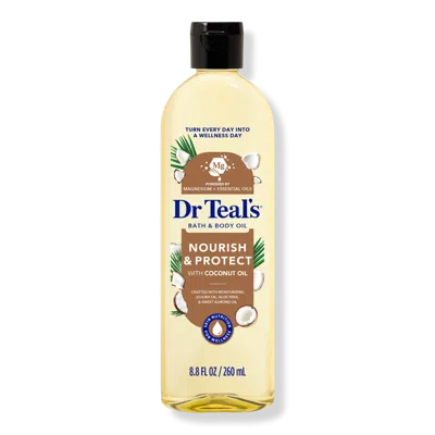 Dr Teal's Moisturizing Bath & Body Oil, Nourish & Protect With Coconut Oil