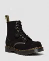DR. MARTENS' 1460 PASCAL MADE IN ENGLAND EMBOSS SUEDE LACE UP BOOTS