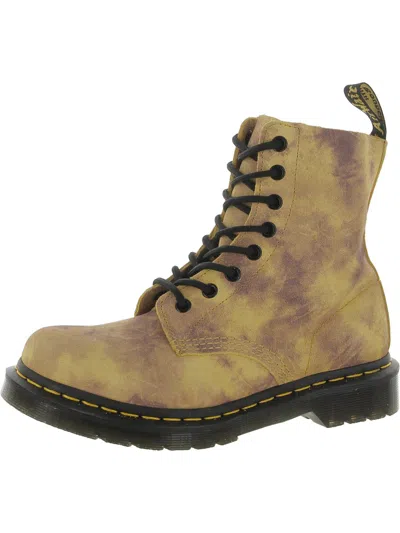 Dr. Martens' 1460 Pascal Womens Velvet Fashion Ankle Boots In Brown