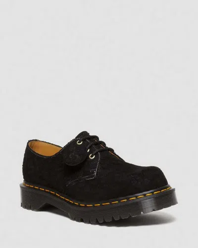 Dr. Martens' 1461 Bex Made In England Emboss Suede Oxford Shoes In Black