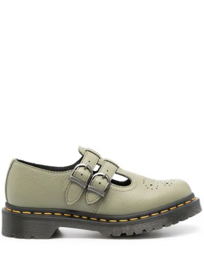 Dr. Martens' 8065 Virginia Leather Mary Jane Shoes In Grün