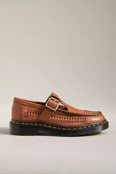 Dr. Martens' Adrian T-bar Leather Mary Jane Shoes In Brown