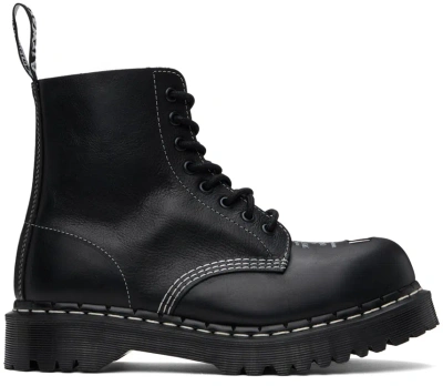 Dr. Martens' Black 1460 Pascal Bex Exposed Steel Toe Boots In Black Overdrive