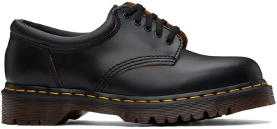 Dr. Martens Black 8053 Oxfords In Black Vintage Smooth