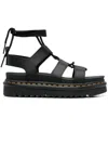 DR. MARTENS' BLACK LEATHER NARTILLA SANDALS