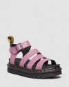 Dr. Martens' Blaire Athena Leather Strap Sandals In Purple