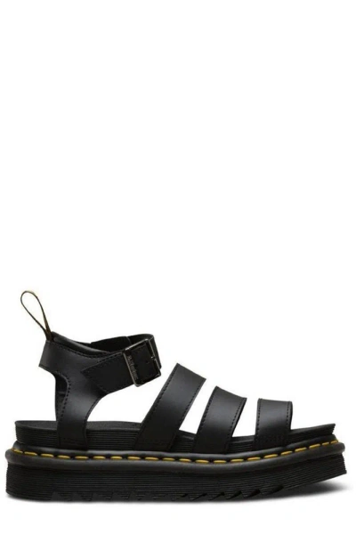 Dr. Martens' Dr. Martens Buckled Open Toe Sandals In Black