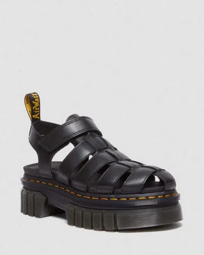 Dr. Martens' Damen Nappa Leder Ricki Fisherman Plateausandalen In Black Nappa Lux
