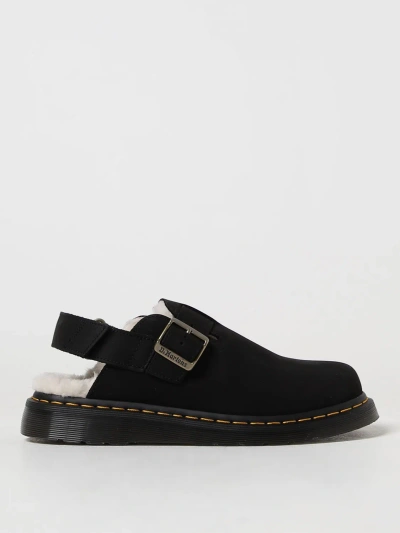 Dr. Martens' Dr.martens Jorge Ii Suede Mules With Buckle In Black