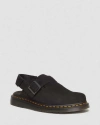 Dr. Martens' Black Isham Desert Oasis Suede Mules In Schwarz