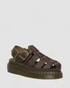 DR. MARTENS' WRENLIE GRIZZLY LEATHER FISHERMAN SANDALS